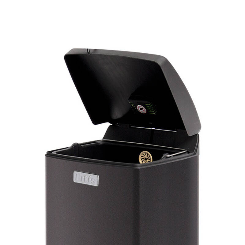 Thùng Rác Inox Fitis Premium 15L - Vuông đạp thấp - 3 Màu (Inox mờ, Trắng, Đen) - SPS1-901, SPS1-904, SPS1-903 image number null